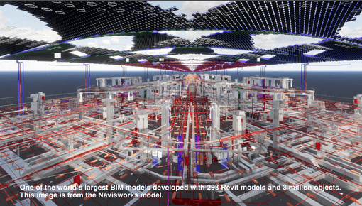 Navisworks federation — interior coordination spine