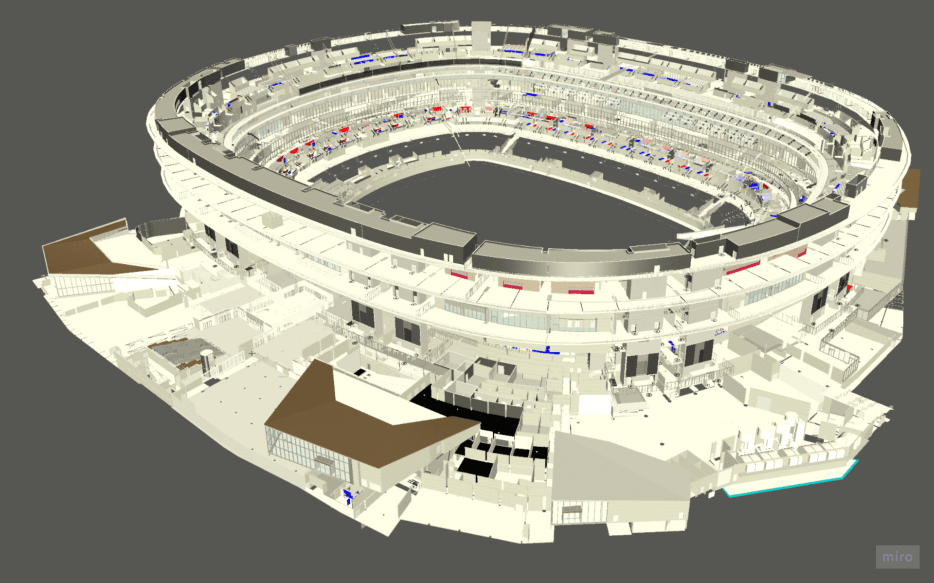 Federated BIM model of the stadium